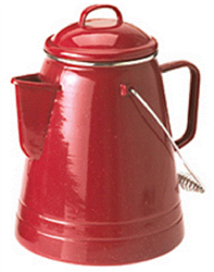 Coffee Boiler 36-cup, Red Speckled Enamel