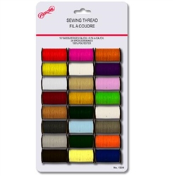SEWING THREAD, 24 Colors/card