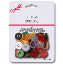 BUTTONS, ASSORTED COLORS