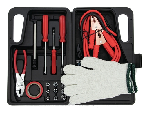 EMERGENCY ROADSIDE KIT 30PC W/CASE