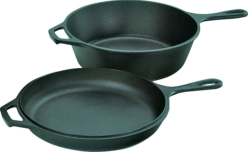 Lodge LCC3 Pre-Seasoned Combo Cooker, 3.2 qt, Cast Iron