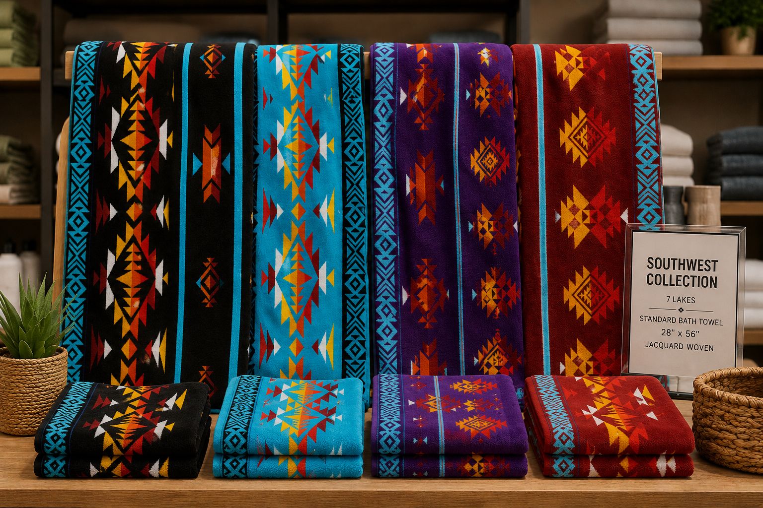 BATH TOWEL 7-LAKES 28X56